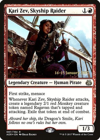 Kari Zev, Skyship Raider [Aether Revolt Promos] | Spectrum Games