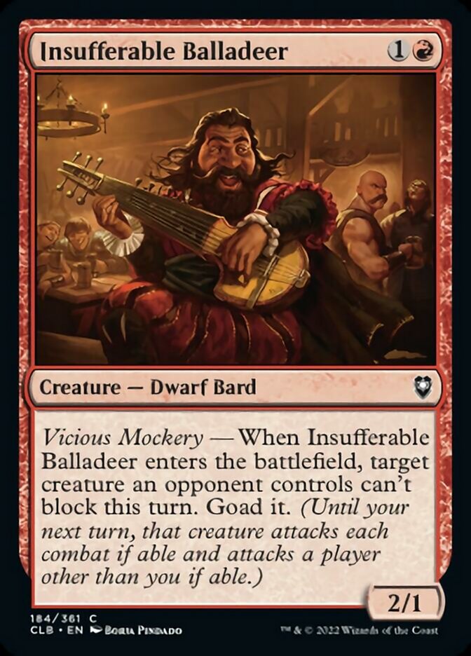 Insufferable Balladeer [Commander Legends: Battle for Baldur's Gate] | Spectrum Games