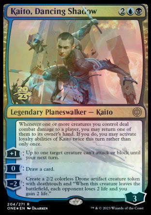 Kaito, Dancing Shadow [Phyrexia: All Will Be One Prerelease Promos] | Spectrum Games