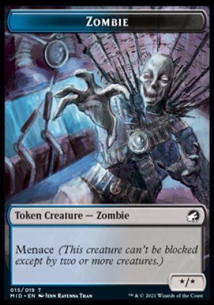 Zombie Token (015) [Innistrad: Midnight Hunt Tokens] | Spectrum Games