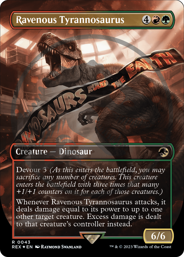Ravenous Tyrannosaurus Emblem (Borderless) [Jurassic World Collection Tokens] | Spectrum Games
