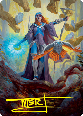 Kasmina, Enigma Sage Art Card (Gold-Stamped Signature) [Strixhaven: School of Mages Art Series] | Spectrum Games