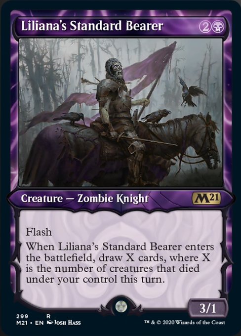 Liliana's Standard Bearer (Showcase) [Core Set 2021] | Spectrum Games