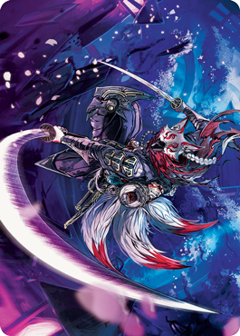 Blade-Blizzard Kitsune Art Card [Kamigawa: Neon Dynasty Art Series] | Spectrum Games