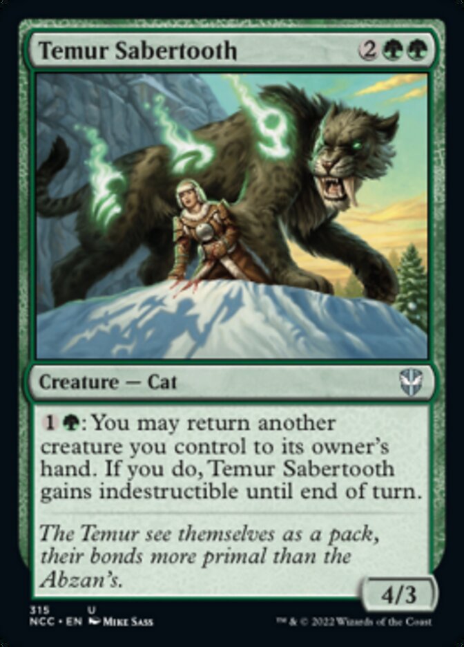 Temur Sabertooth [Streets of New Capenna Commander] | Spectrum Games