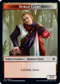 Human Cleric // Food (17) Double-sided Token [Throne of Eldraine Tokens] | Spectrum Games