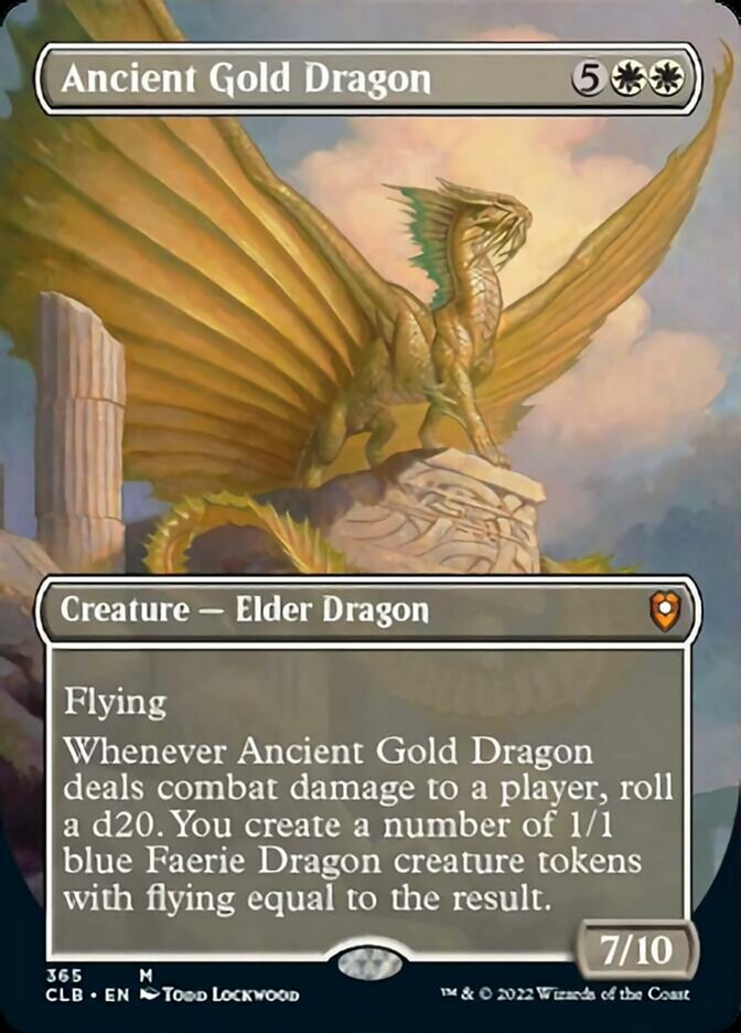 Ancient Gold Dragon (Borderless Alternate Art) [Commander Legends: Battle for Baldur's Gate] | Spectrum Games