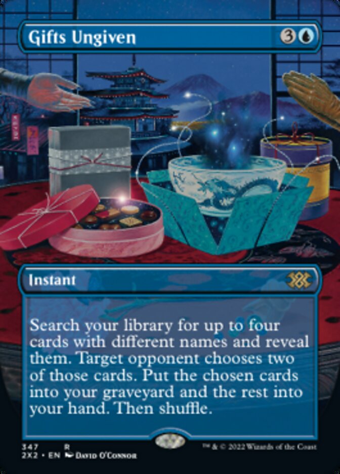 Gifts Ungiven (Borderless Alternate Art) [Double Masters 2022] | Spectrum Games