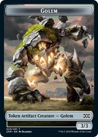 Golem // Thopter (008) Double-sided Token [Double Masters Tokens] | Spectrum Games