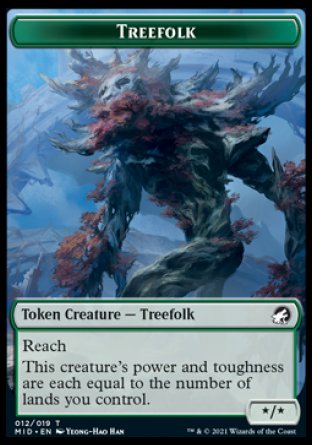 Treefolk Token [Innistrad: Midnight Hunt Tokens] | Spectrum Games