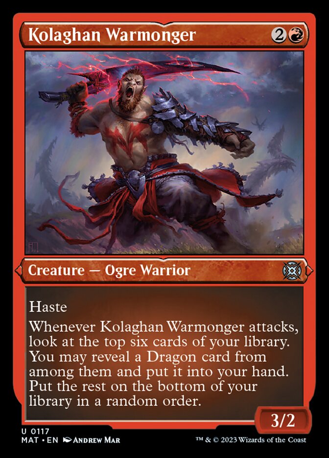 Kolaghan Warmonger (Foil Etched) [March of the Machine: The Aftermath] | Spectrum Games