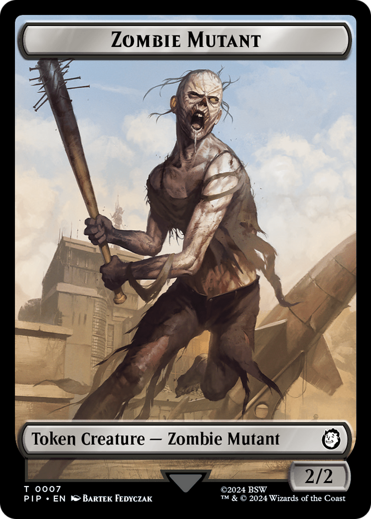 Zombie Mutant // Copy Double-Sided Token [Fallout Tokens] | Spectrum Games