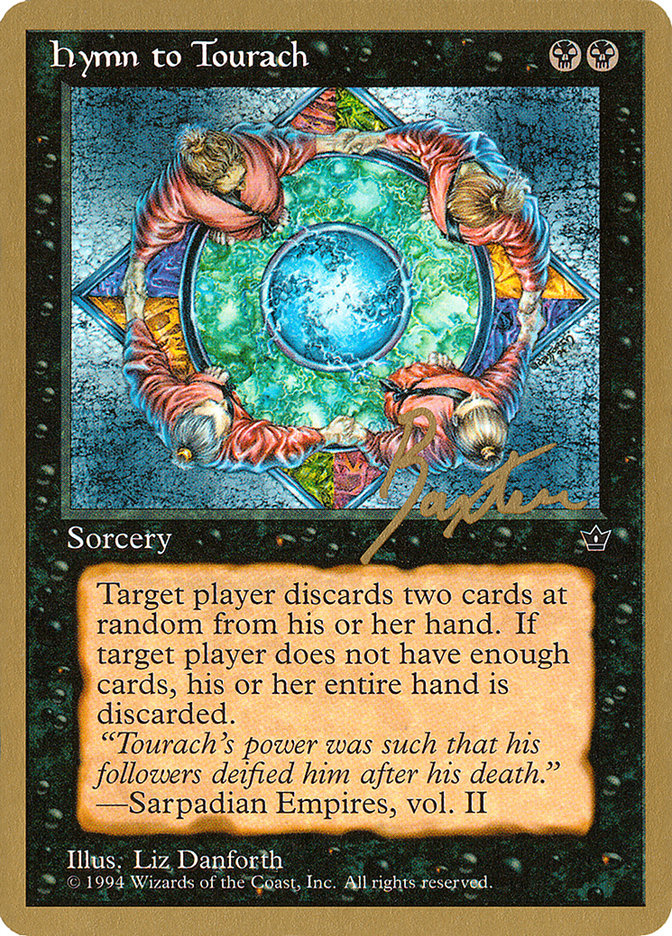 Hymn to Tourach (Circle) (George Baxter) [Pro Tour Collector Set] | Spectrum Games