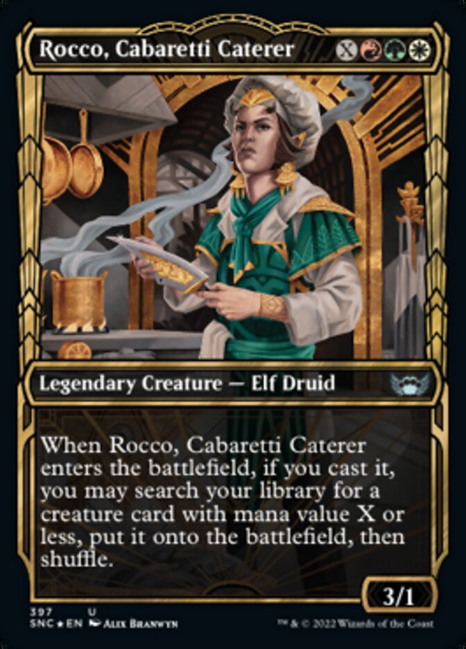 Rocco, Cabaretti Caterer (Showcase Golden Age Gilded Foil) [Streets of New Capenna] | Spectrum Games