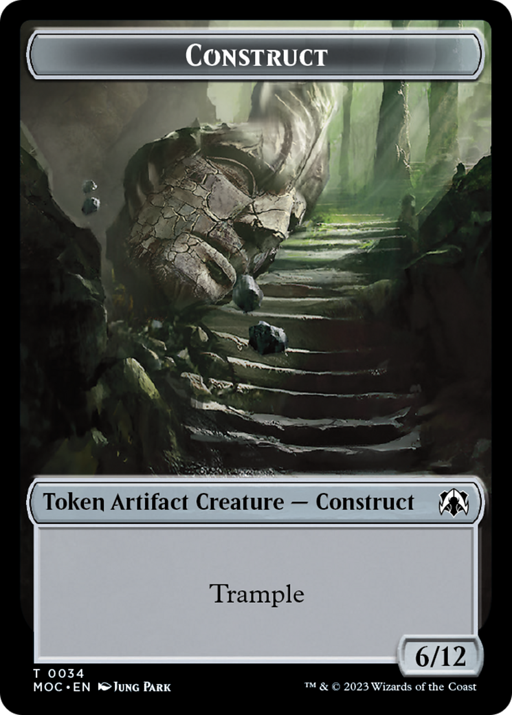 Phyrexian Golem // Construct Double-Sided Token [March of the Machine Commander Tokens] | Spectrum Games
