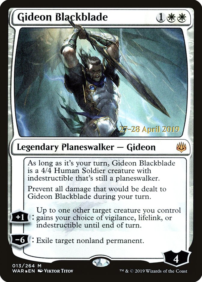 Gideon Blackblade  [War of the Spark Prerelease Promos] | Spectrum Games