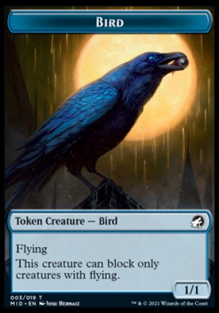 Bird Token [Innistrad: Midnight Hunt Tokens] | Spectrum Games