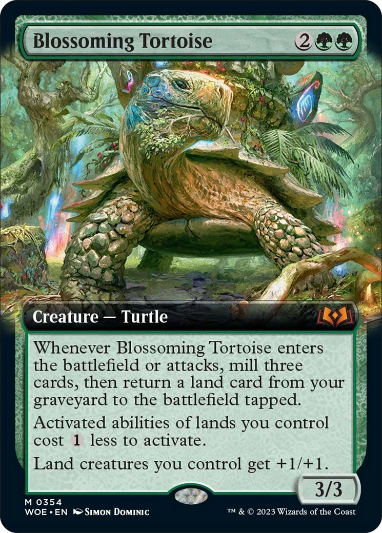 Blossoming Tortoise (Extended Art) [Wilds of Eldraine] | Spectrum Games