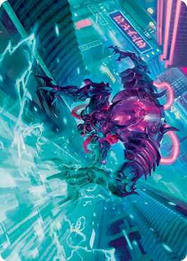 Surgehacker Mech Art Card [Kamigawa: Neon Dynasty Art Series] | Spectrum Games