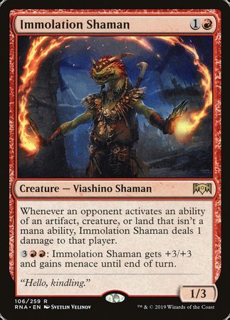 Immolation Shaman [Ravnica Allegiance] | Spectrum Games