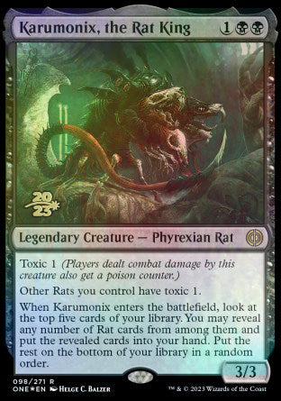 Karumonix, the Rat King [Phyrexia: All Will Be One Prerelease Promos] | Spectrum Games