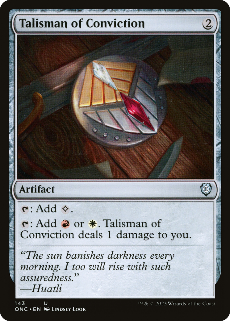 Talisman of Conviction [Phyrexia: All Will Be One Commander] | Spectrum Games