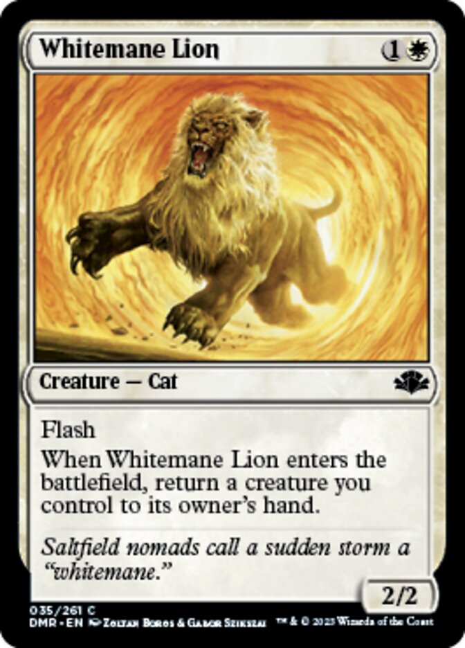 Whitemane Lion [Dominaria Remastered] | Spectrum Games