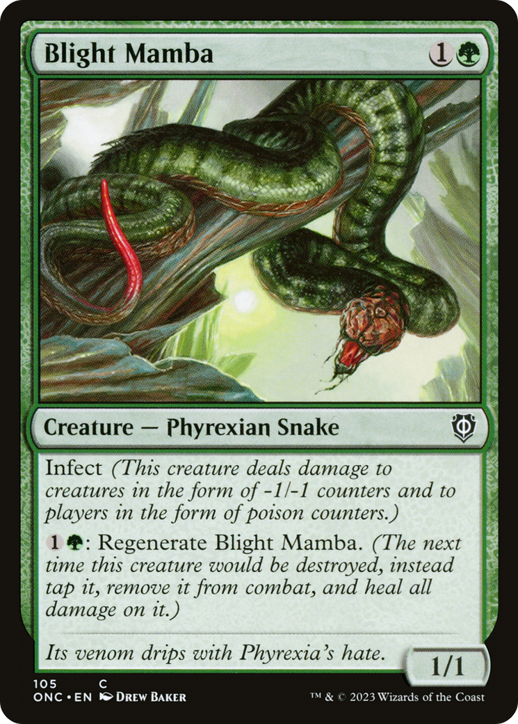 Blight Mamba [Phyrexia: All Will Be One Commander] | Spectrum Games