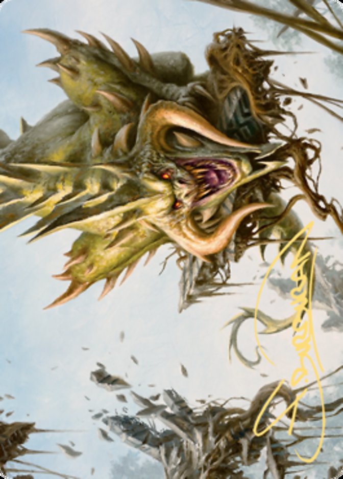 Canopy Baloth Art Card (Gold-Stamped Signature) [Zendikar Rising Art Series] | Spectrum Games