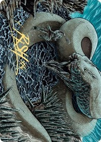 Koma, Cosmos Serpent 2 Art Card (Gold-Stamped Signature) [Kaldheim: Art Series] | Spectrum Games