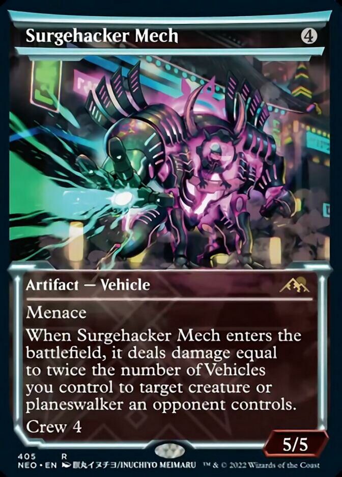 Surgehacker Mech (Showcase Soft Glow) [Kamigawa: Neon Dynasty] | Spectrum Games
