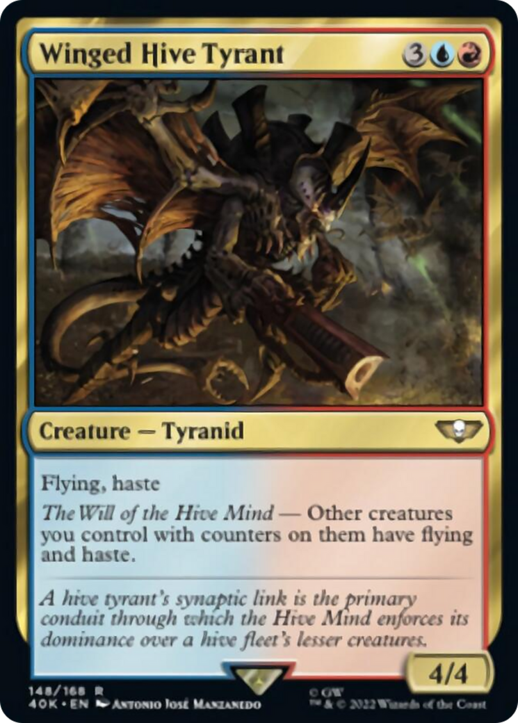 Winged Hive Tyrant (Surge Foil) [Universes Beyond: Warhammer 40,000] | Spectrum Games
