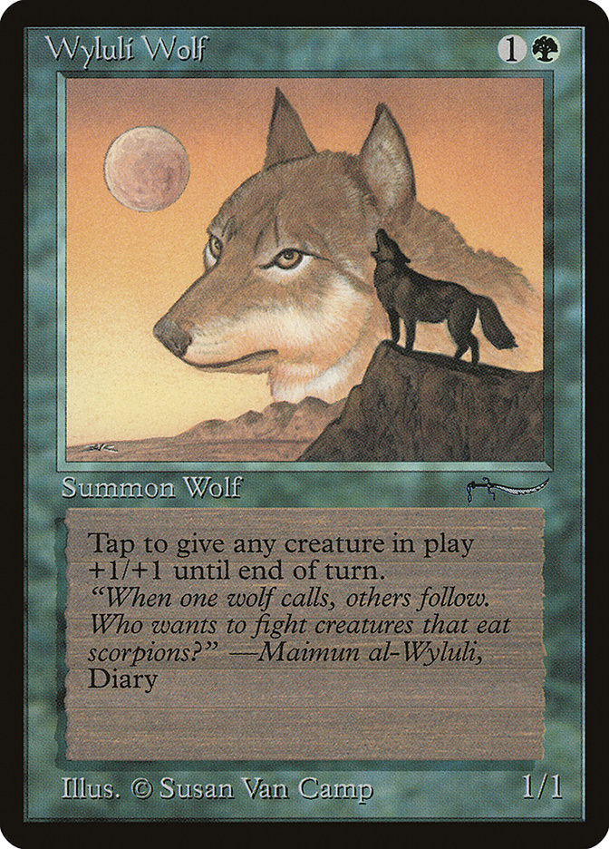 Wyluli Wolf (Light Mana Cost) [Arabian Nights] | Spectrum Games