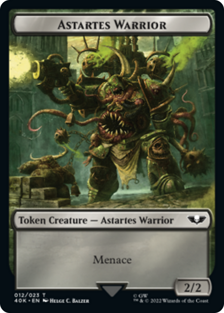 Astartes Warrior // Plaguebearer of Nurgle Double-Sided (Surge Foil) [Warhammer 40,000 Tokens] | Spectrum Games