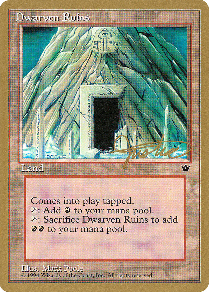 Dwarven Ruins (Mark Justice) [Pro Tour Collector Set] | Spectrum Games