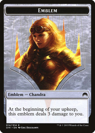 Emblem - Chandra, Roaring Flame [Magic Origins Tokens] | Spectrum Games