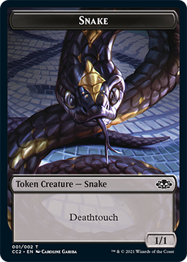 Snake // Zombie Double-sided Token [Commander Collection: Black Tokens] | Spectrum Games