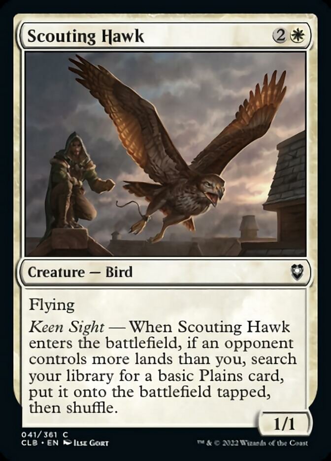 Scouting Hawk [Commander Legends: Battle for Baldur's Gate] | Spectrum Games