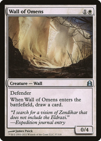 Wall of Omens [Commander 2011] | Spectrum Games