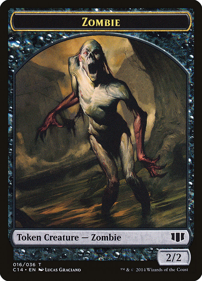Demon (013/036) // Zombie (016/036) Double-sided Token [Commander 2014 Tokens] | Spectrum Games
