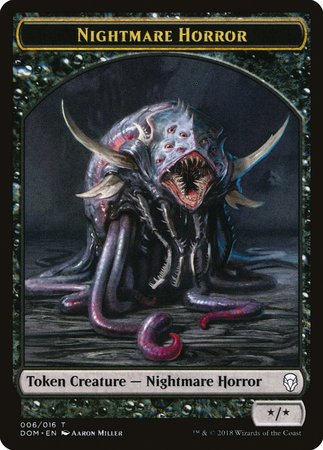 Nightmare Horror Token [Dominaria Tokens] | Spectrum Games