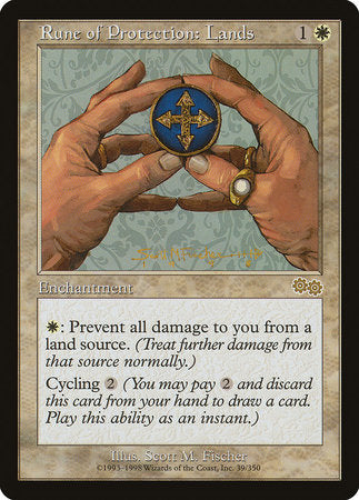Rune of Protection: Lands [Urza's Saga] | Spectrum Games