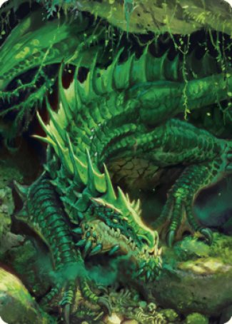 Lurking Green Dragon Art Card [Commander Legends: Battle for Baldur's Gate Art Series] | Spectrum Games