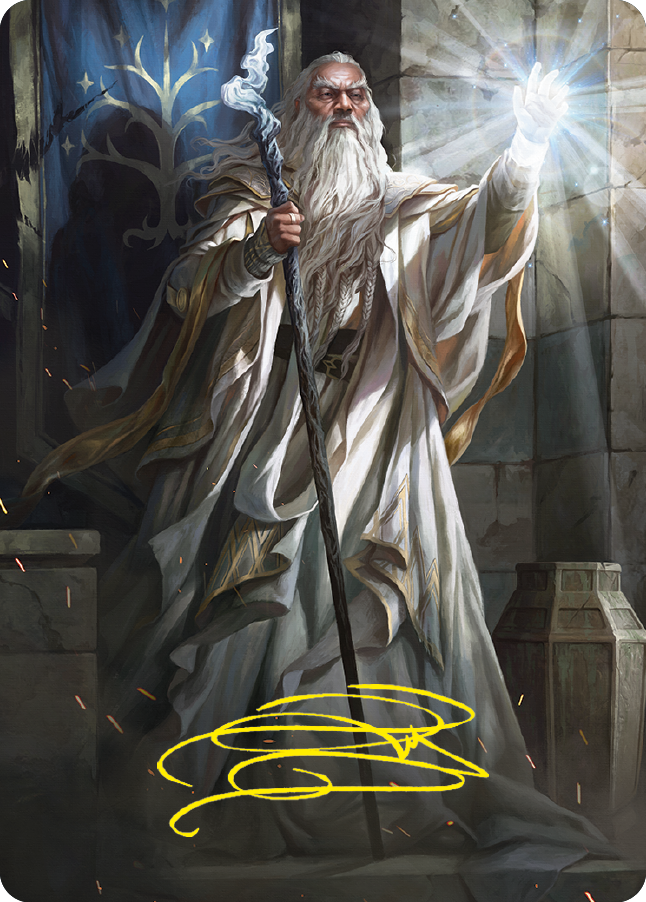 Gandalf the White Art Card (Gold-Stamped Signature) [The Lord of the Rings: Tales of Middle-earth Art Series] | Spectrum Games