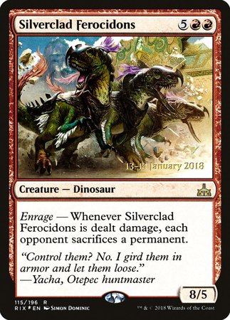 Silverclad Ferocidons [Rivals of Ixalan Promos] | Spectrum Games