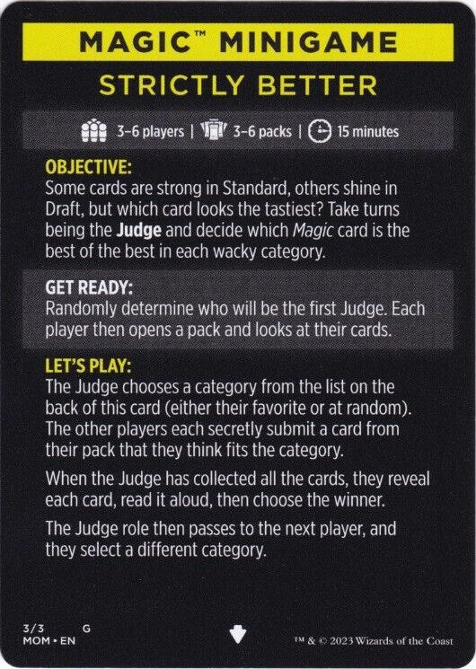 Strictly Better (Magic Minigame) [March of the Machine Minigame] | Spectrum Games