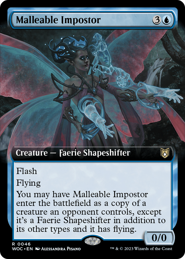 Malleable Impostor (Extended Art) [Wilds of Eldraine Commander] | Spectrum Games