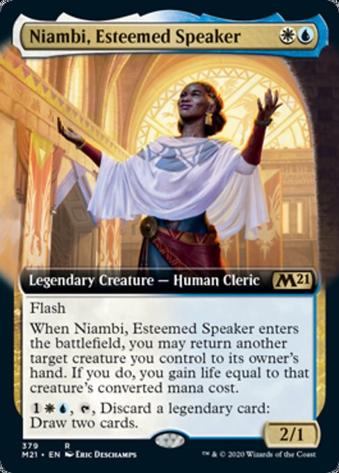 Niambi, Esteemed Speaker (Extended Art) [Core Set 2021] | Spectrum Games