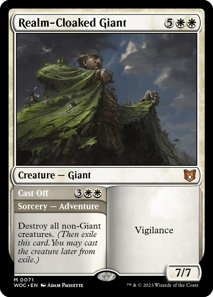 Realm-Cloaked Giant // Cast Off [Wilds of Eldraine Commander] | Spectrum Games
