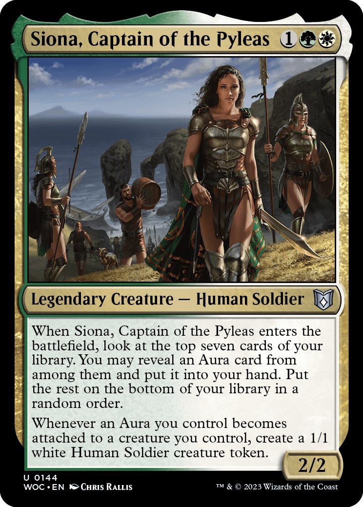 Siona, Captain of the Pyleas [Wilds of Eldraine Commander] | Spectrum Games
